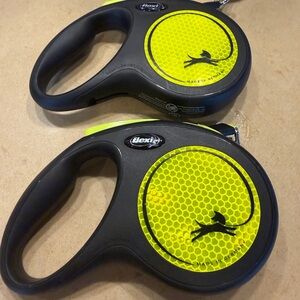 Flexi Retractable Neon Dog Leash Set of 2